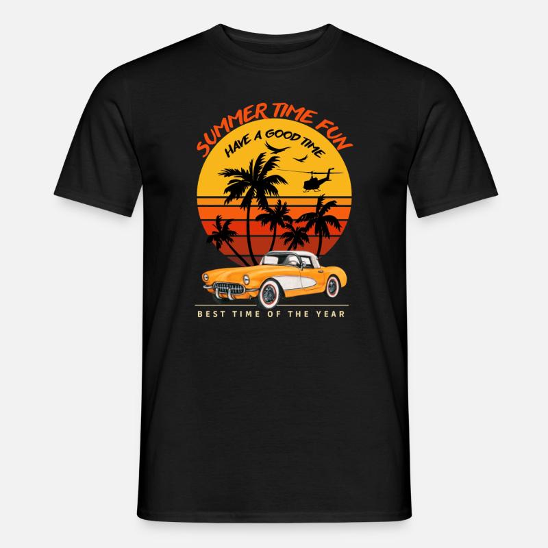 Sommer Zeit Spaß-Sommer Feeling - Männer T-Shirt - Schwarz