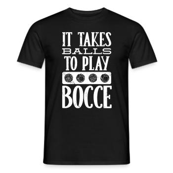 Bocce Ball Player Boules Bocce It Takes Balls To - Männer T-Shirt - Schwarz - Vorne - AI Model Male 178 light (178cm)