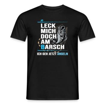 angeln barsch catch and release anglerlatein - Männer T-Shirt - Schwarz - Vorne - AI Model Male 178 light (178cm)