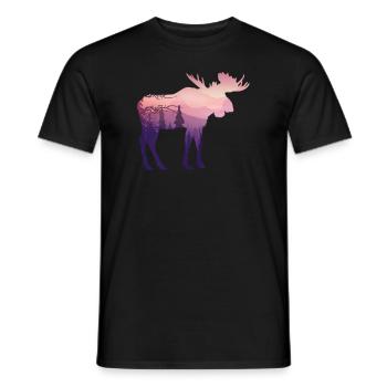 Moose - Men's T-Shirt - black - Front - AI Model Male 178 light (178cm)