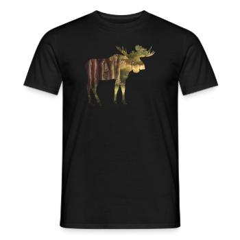 Moose - Men's T-Shirt - black - Front - AI Model Male 178 light (178cm)