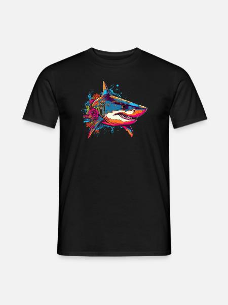 Hai - Männer T-Shirt - Schwarz
