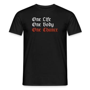 Une vie, un corps, un changement | Fitness, Entraînement - T-shirt homme - noir - Devant - AI Model Male 178 light (178cm)