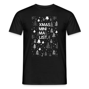 Noël minimaliste - T-shirt homme - noir - Devant - AI Model Male 178 light (178cm)
