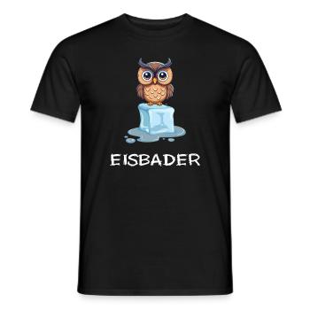 Eisbader Winterschwimmen Eule Winterbaden - Männer T-Shirt - Schwarz - Vorne - AI Model Male 178 light (178cm)