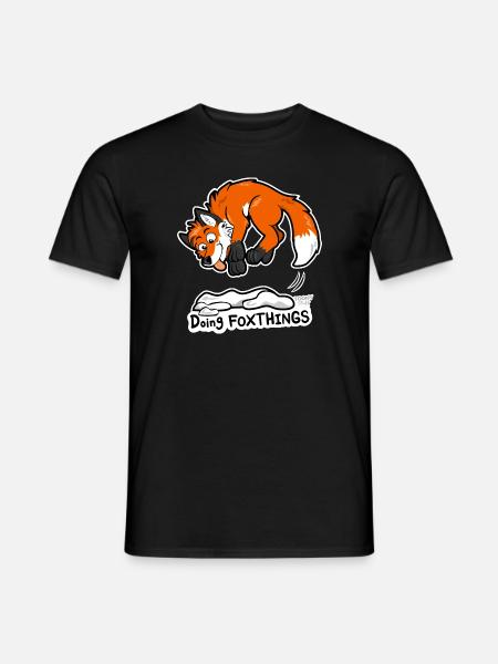 Rotfuchs Doing Foxthings - Männer T-Shirt - Schwarz