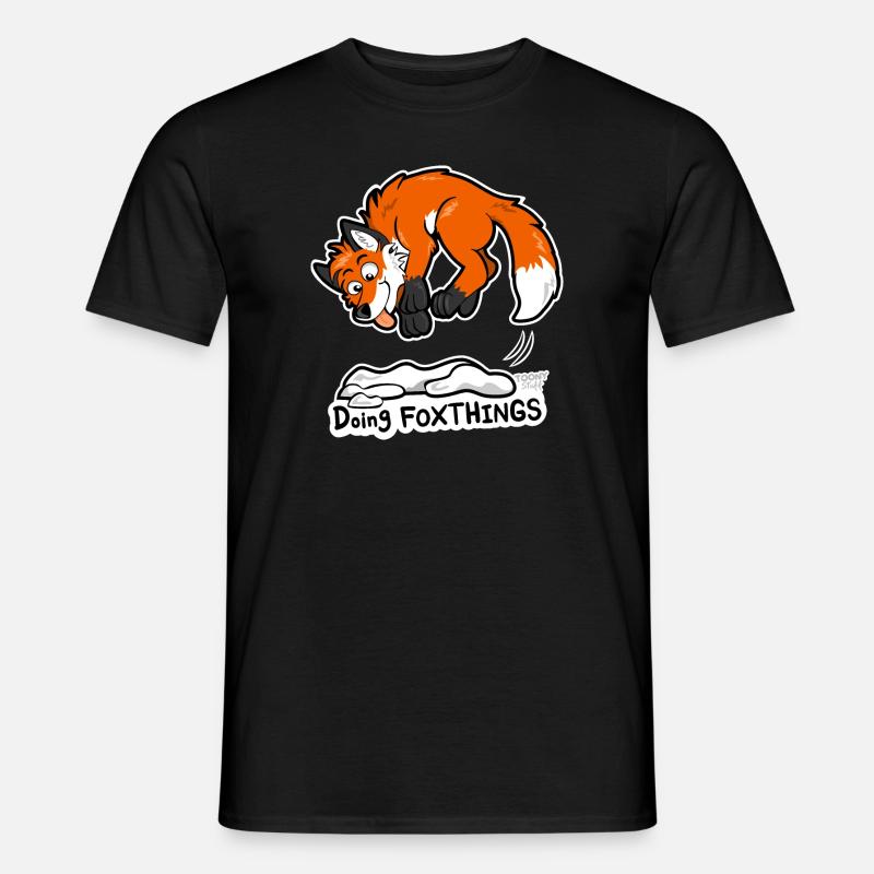 Rotfuchs Doing Foxthings - Männer T-Shirt - Schwarz