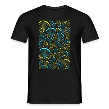 Paragliders in the sky - Männer T-Shirt - Schwarz - Vorne - AI Model Male 178 light (178cm)