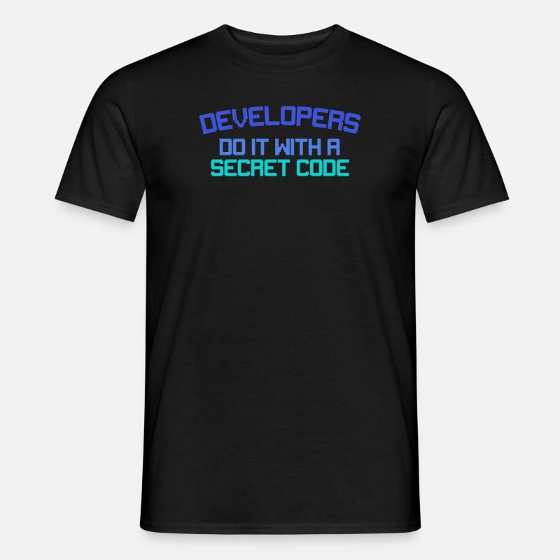 Developers Do It With a Secret Code Funny Coding Men’s T-shirt