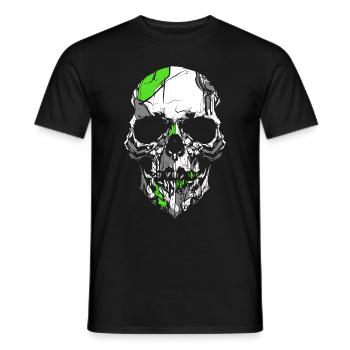 Horny-crass skull - Men's T-Shirt - black - Front - AI Model Male 178 light (178cm)