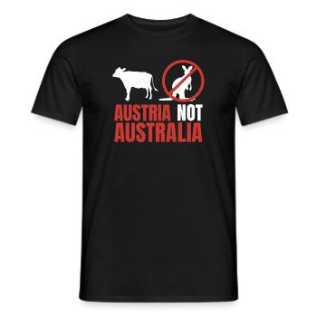 Austria Not Australia Kangaroos Funny Pun - Männer T-Shirt - Schwarz - Vorne - AI Model Male 178 light (178cm)