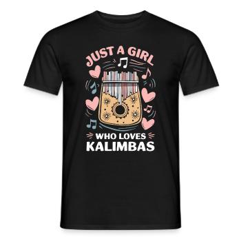 Idiophon Kalimba Geschenk - Männer T-Shirt - Schwarz - Vorne - AI Model Male 178 light (178cm)