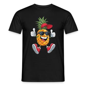 Ananas - Männer T-Shirt - Schwarz - Vorne - AI Model Male 178 light (178cm)