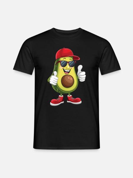 Avocado - Männer T-Shirt - Schwarz