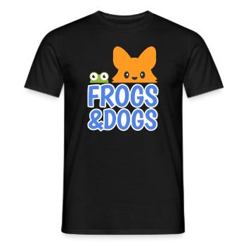 Grenouille et chien conception pour les fans de grenouilles - T-shirt homme - noir - Devant - AI Model Male 178 light (178cm)