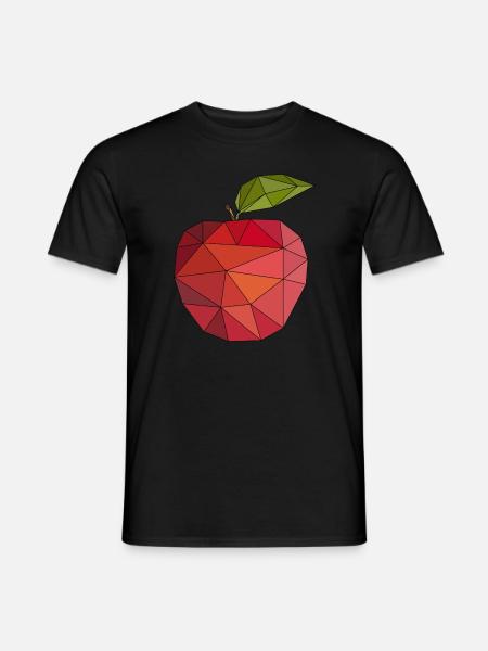 Apfel Obst Apfelpflücker pflücken Gesund Vegan - Männer T-Shirt - Schwarz
