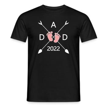 Papa papa père 2022 - T-shirt homme - noir - Devant - AI Model Male 178 light (178cm)