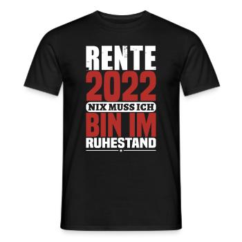Pension 2022 - Gift idea for the walkout - Men's T-Shirt - black - Front - AI Model Male 178 light (178cm)
