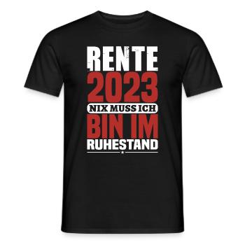 Rente 2023 - Geschenkidee zum Ausstand - Männer T-Shirt - Schwarz - Vorne - AI Model Male 178 light (178cm)