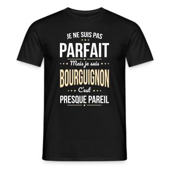 Je ne suis pas parfait mais je suis Bourguignon - T-shirt homme - noir - Devant - AI Model Male 178 light (178cm)