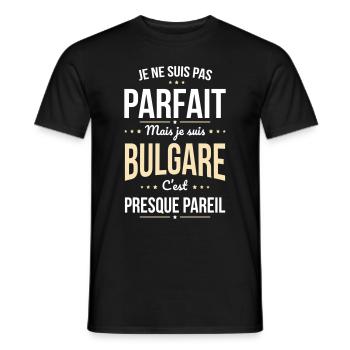 Je ne suis pas parfait mais je suis Bulgare - T-shirt homme - noir - Devant - AI Model Male 178 light (178cm)