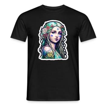 Reine des glaces - T-shirt homme - noir - Devant - AI Model Male 178 light (178cm)