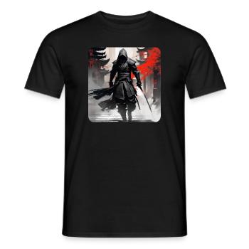 Stolzer Samurai Krieger Japan Asia Kendo Ninja - Männer T-Shirt - Schwarz - Vorne - AI Model Male 178 light (178cm)