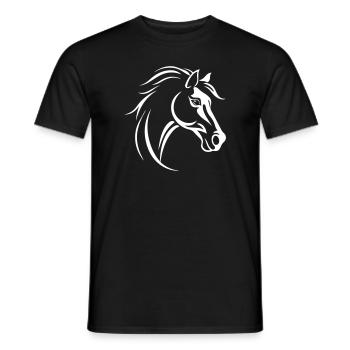 Cheval - T-shirt homme - noir - Devant - AI Model Male 178 light (178cm)