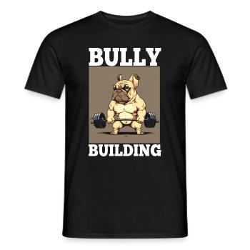 Français Bulldog Frenchie Bodybuilding Dog - T-shirt homme - noir - Devant - AI Model Male 178 light (178cm)