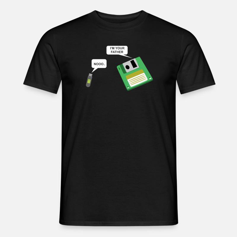 funny floppy disk - Men’s T-shirt - black