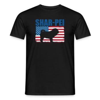 Shar Pei - Männer T-Shirt - Schwarz - Vorne - AI Model Male 178 light (178cm)