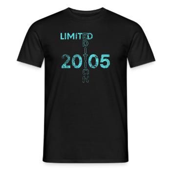 Limited Edition 2005 18. Geburtstag Geschenk - Männer T-Shirt - Schwarz - Vorne - AI Model Male 178 light (178cm)