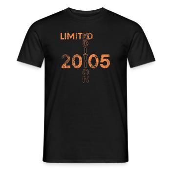 Édition Limitée 2005 Cadeau 18e anniversaire - T-shirt homme - noir - Devant - AI Model Male 178 light (178cm)