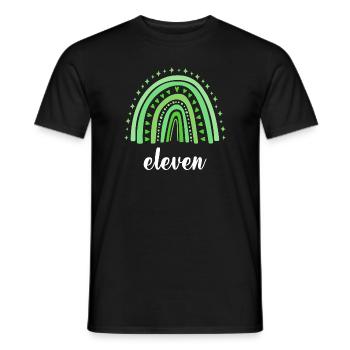Green Rainbow Onze ans 11e anniversaire - T-shirt homme - noir - Devant - AI Model Male 178 light (178cm)