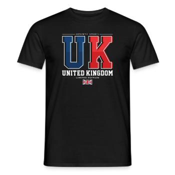 UK - Männer T-Shirt - Schwarz - Vorne - AI Model Male 178 light (178cm)