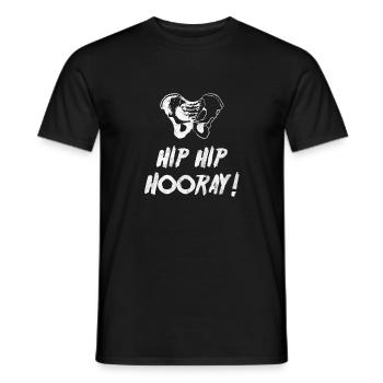 Hip Hip Hooray - Men's T-Shirt - black - Front - AI Model Male 178 light (178cm)