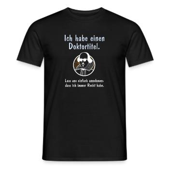 Doktortitel - Männer T-Shirt - Schwarz - Vorne - AI Model Male 178 light (178cm)