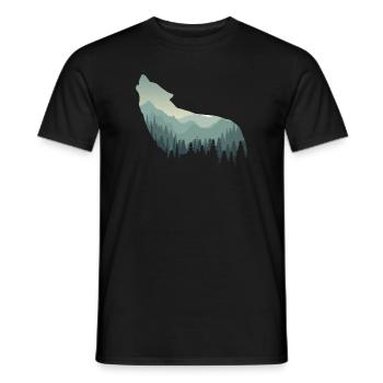 Timber Wolf - Männer T-Shirt - Schwarz - Vorne - AI Model Male 178 light (178cm)
