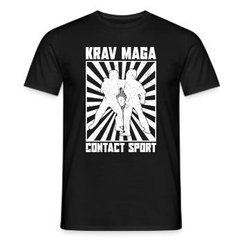Arts martiaux sparring cadeau Israël Krav Maga - T-shirt homme - noir - Devant - AI Model Male 178 light (178cm)