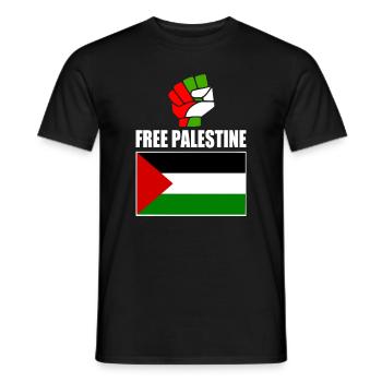 Free palestine - T-shirt homme - noir - Devant - AI Model Male 178 light (178cm)