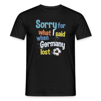 Désolé pour ce que j’ai dit quand l’Allemagne a perdu - T-shirt homme - noir - Devant - AI Model Male 178 light (178cm)