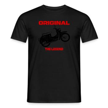 Cyclomoteur Simson Schwalbe RDA - T-shirt homme - noir - Devant - AI Model Male 178 light (178cm)