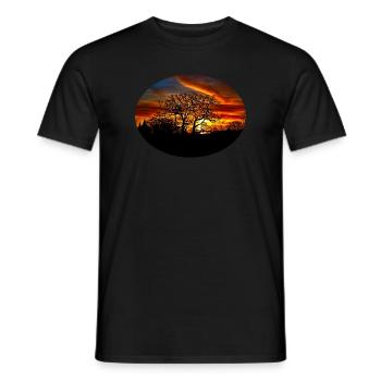 Oak sunrise - Männer T-Shirt - Schwarz - Vorne - AI Model Male 178 light (178cm)