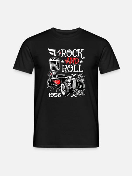 Rockabilly Hot Rod Vintage 50s Rockers Cars - Men's T-Shirt - black
