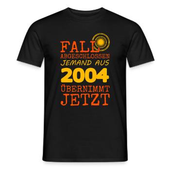 Jahr 2004 - Männer T-Shirt - Schwarz - Vorne - AI Model Male 178 light (178cm)