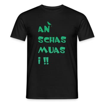An Schas muas i - Männer T-Shirt - Schwarz - Vorne - AI Model Male 178 light (178cm)