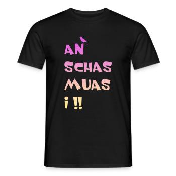 An Schas muas i - Männer T-Shirt - Schwarz - Vorne - AI Model Male 178 light (178cm)