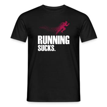 Courir Sucks - T-shirt homme - noir - Devant - AI Model Male 178 light (178cm)