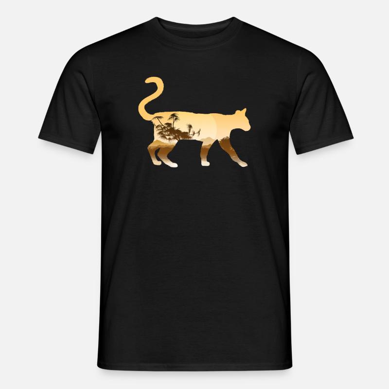 Serval Katze - Männer T-Shirt - Schwarz