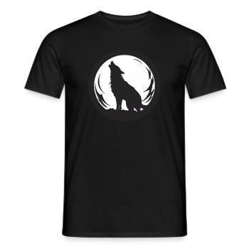 Loup, Chien sauvage, Loup gris, Canis lupus - T-shirt homme - noir - Devant - AI Model Male 178 light (178cm)